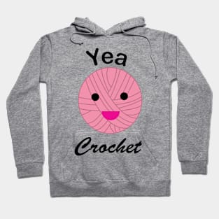 Yea Crochet Funny Kawaii Yarn Pink Hoodie